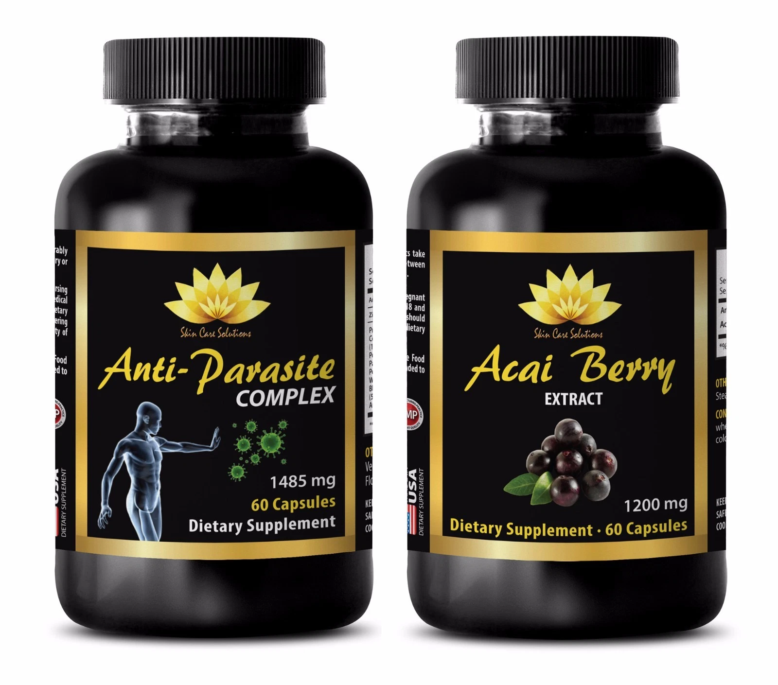 [292352389467] Parasite and worm cleanse for humans - ANTI PARASITE – ACAI BERRY EXTRACT -COMBO