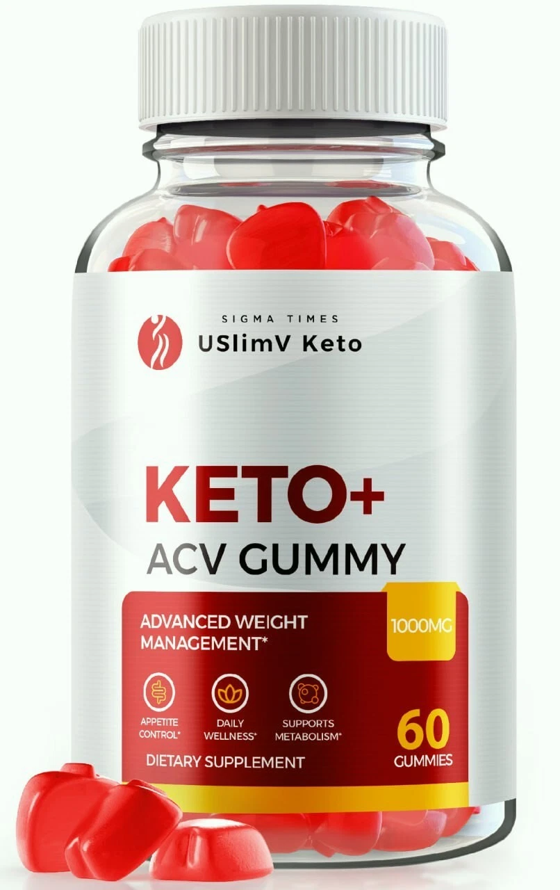 USlimV Keto + ACV Gummy, USlimV Keto Gummies for Weight loss & Wellness 60ct