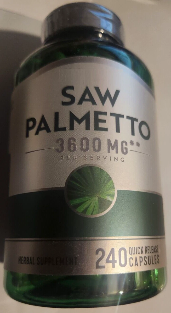 Saw Palmetto 3600mg 240 Caps Gluten Free/No Soy/No Preservatives