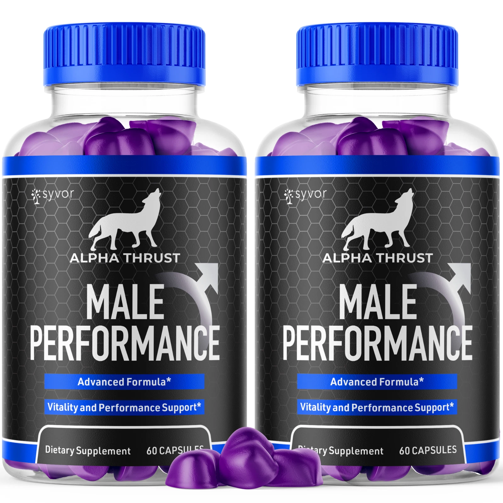 Alpha Thrust Men's Gummies Advanced Pro Formula Chewable Supplement 120 Gummies