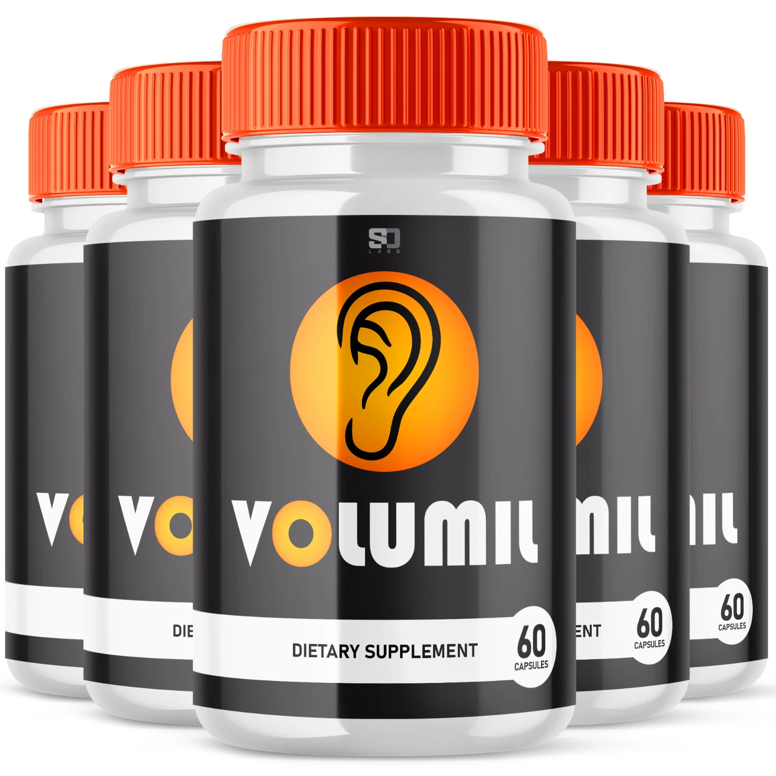 [285708047513] (5 Pack) Volumil, Volumil Tinnitus Supplement for Ringing Ears (300 Capsules)