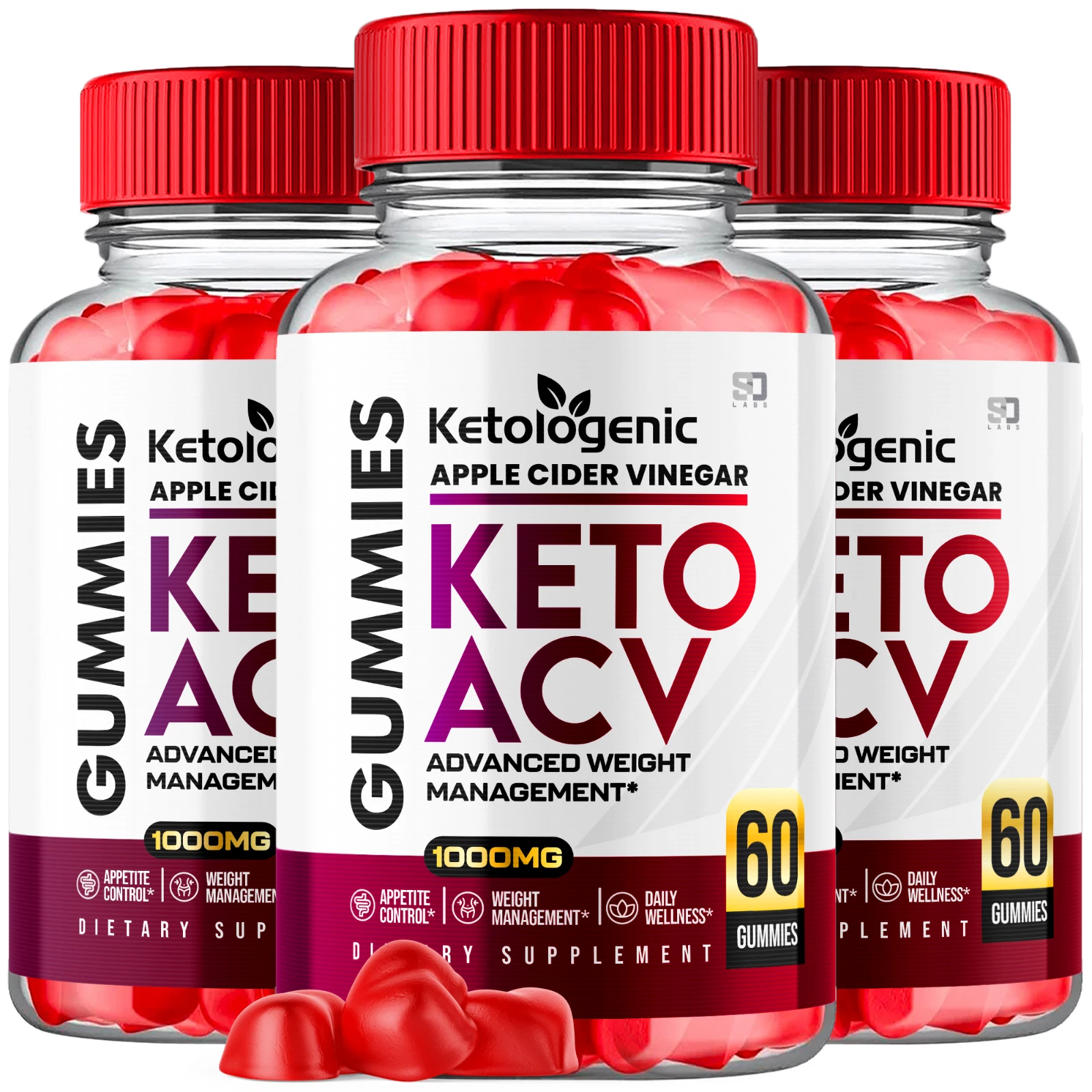 (3 Pack) Ketologenic Keto ACV Gummies, Ketologenic ACV Weight Loss (180 Gummies)