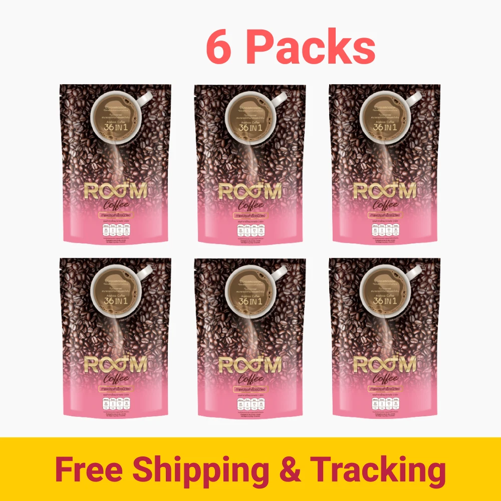6x ROOM COFFEE 36 IN 1 Slim Fit Weight Loss Collagen Vitamins Fiber Detox