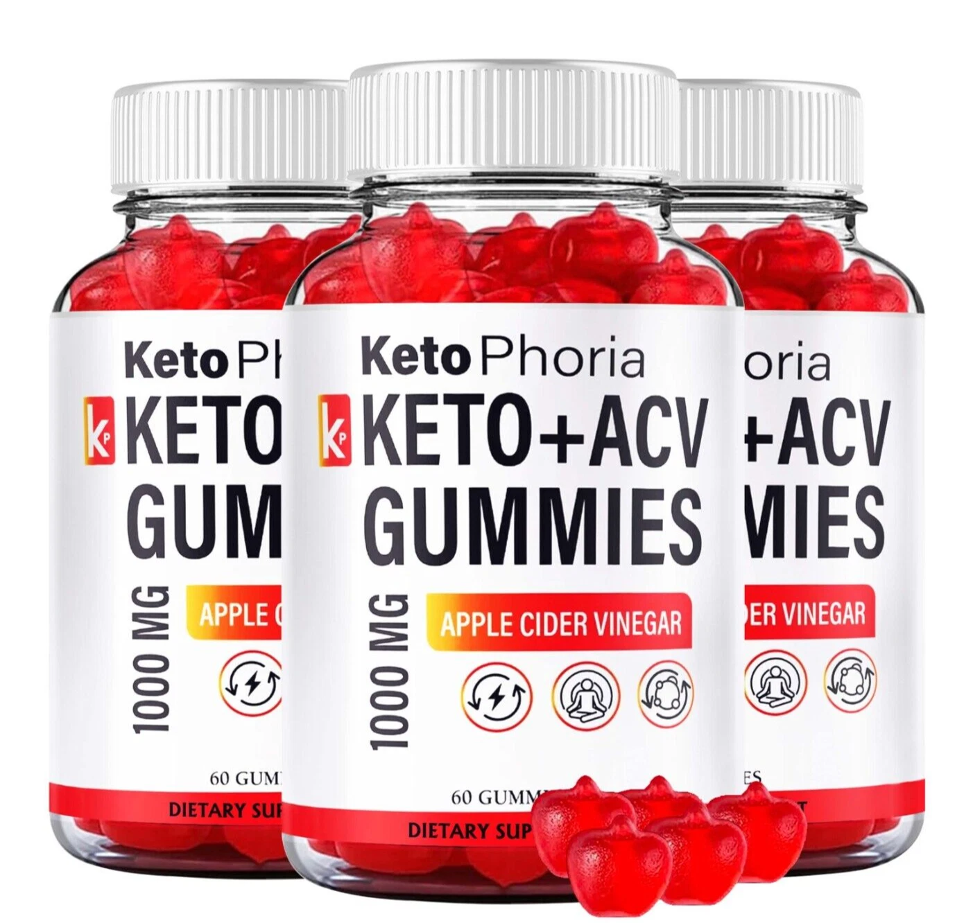 (3 Pack) KetoPhoria Advanced ACV Gummies to Support Weight Loss