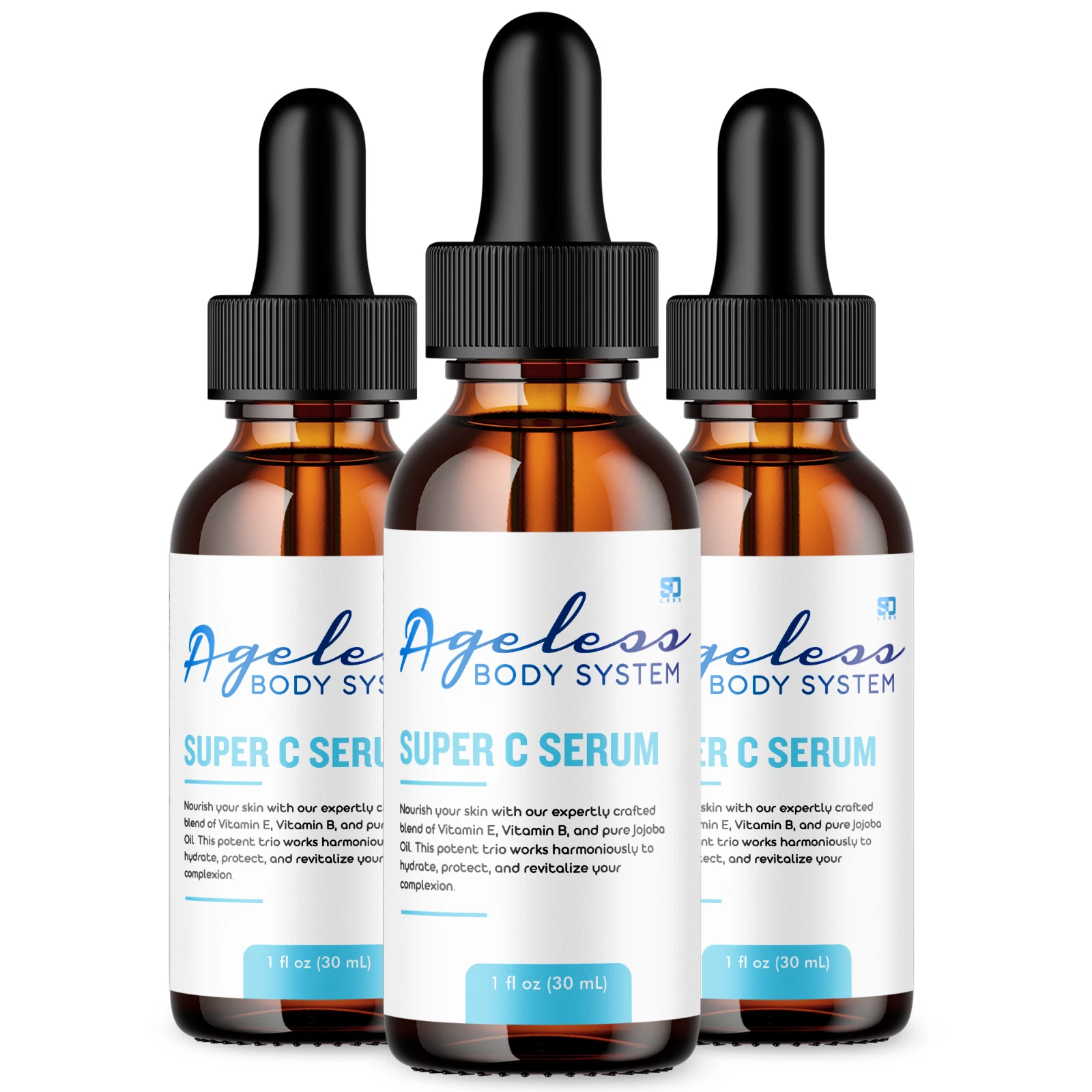 [286043031569] Ageless Body System Super C Serum Support Hydration & Skin Nourishment (3 Pack)