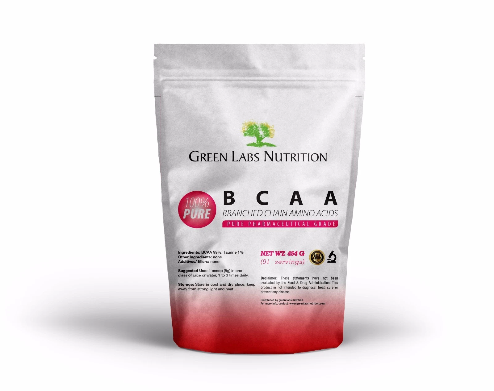 BCAA Powder 454g – Free Form Amino Acids, Recovery & Anti-Catabolic Support