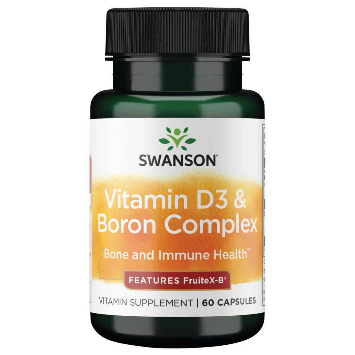 Swanson Vitamin D and Boron 60 Capsules