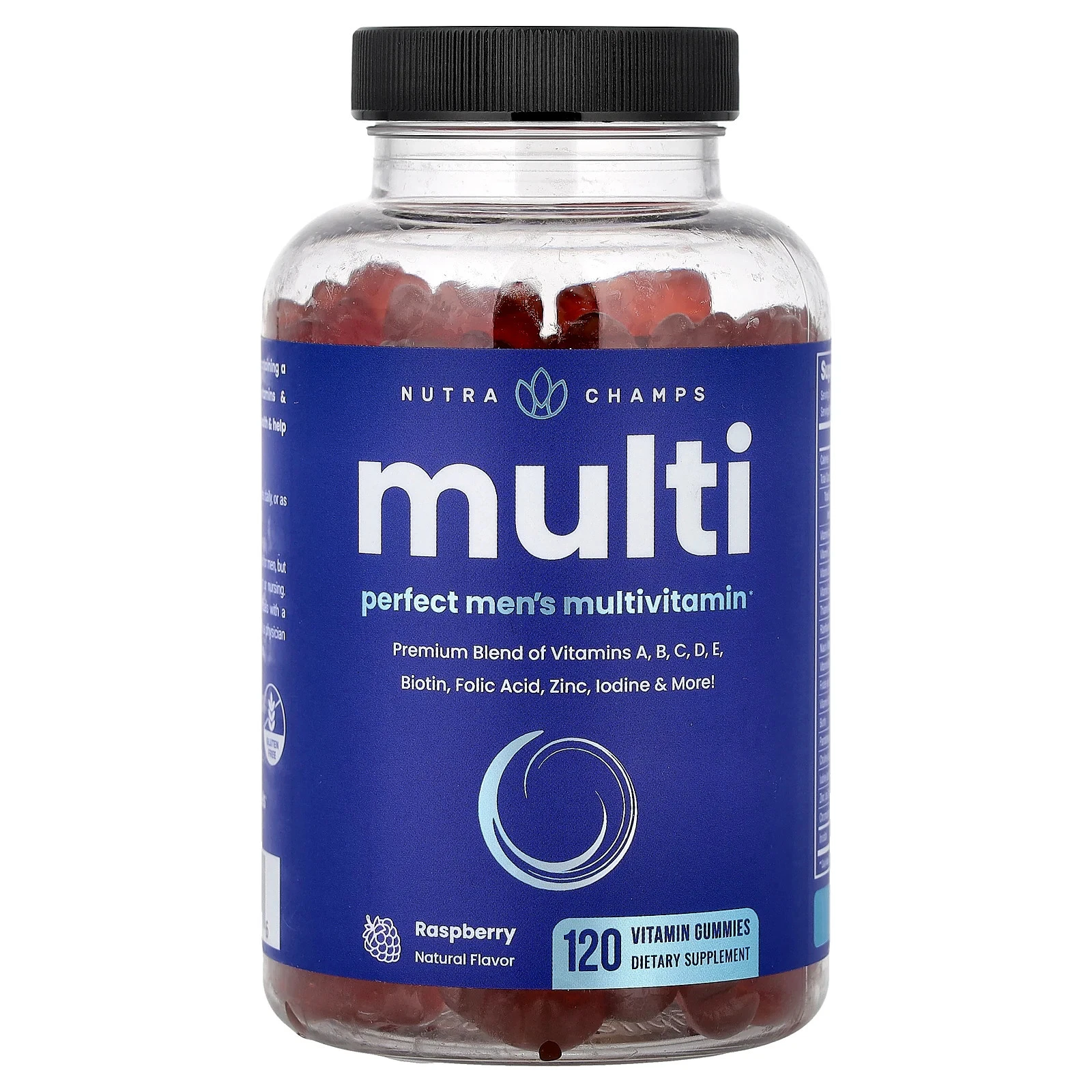 Multi, Perfect Men's Multivitamin Gummies, Raspberry, 120 Vitamin Gummies