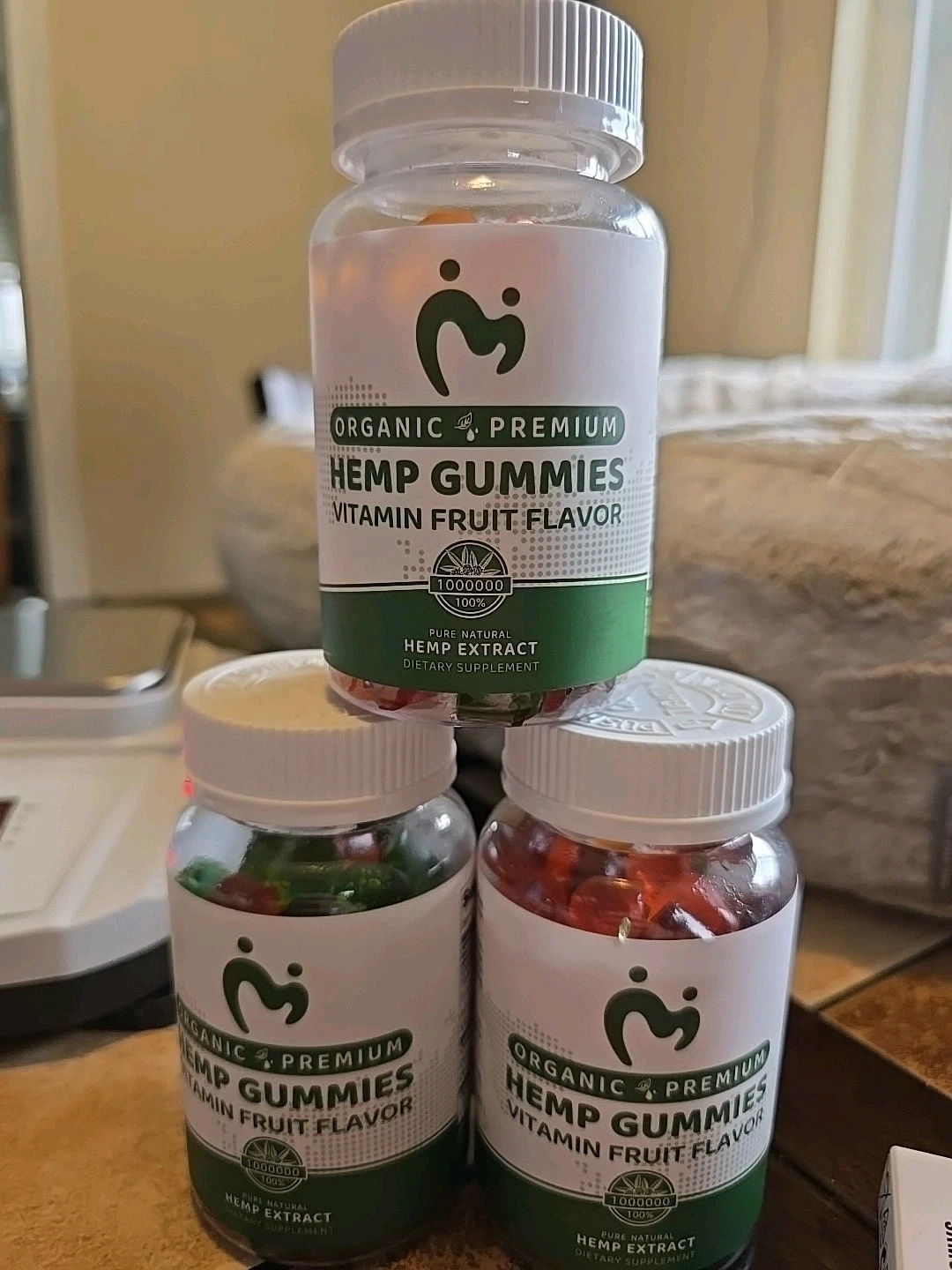 Organic Premium Gummies Vitamin Fruit Flavor 100% 100% Extract 3pack 240ct