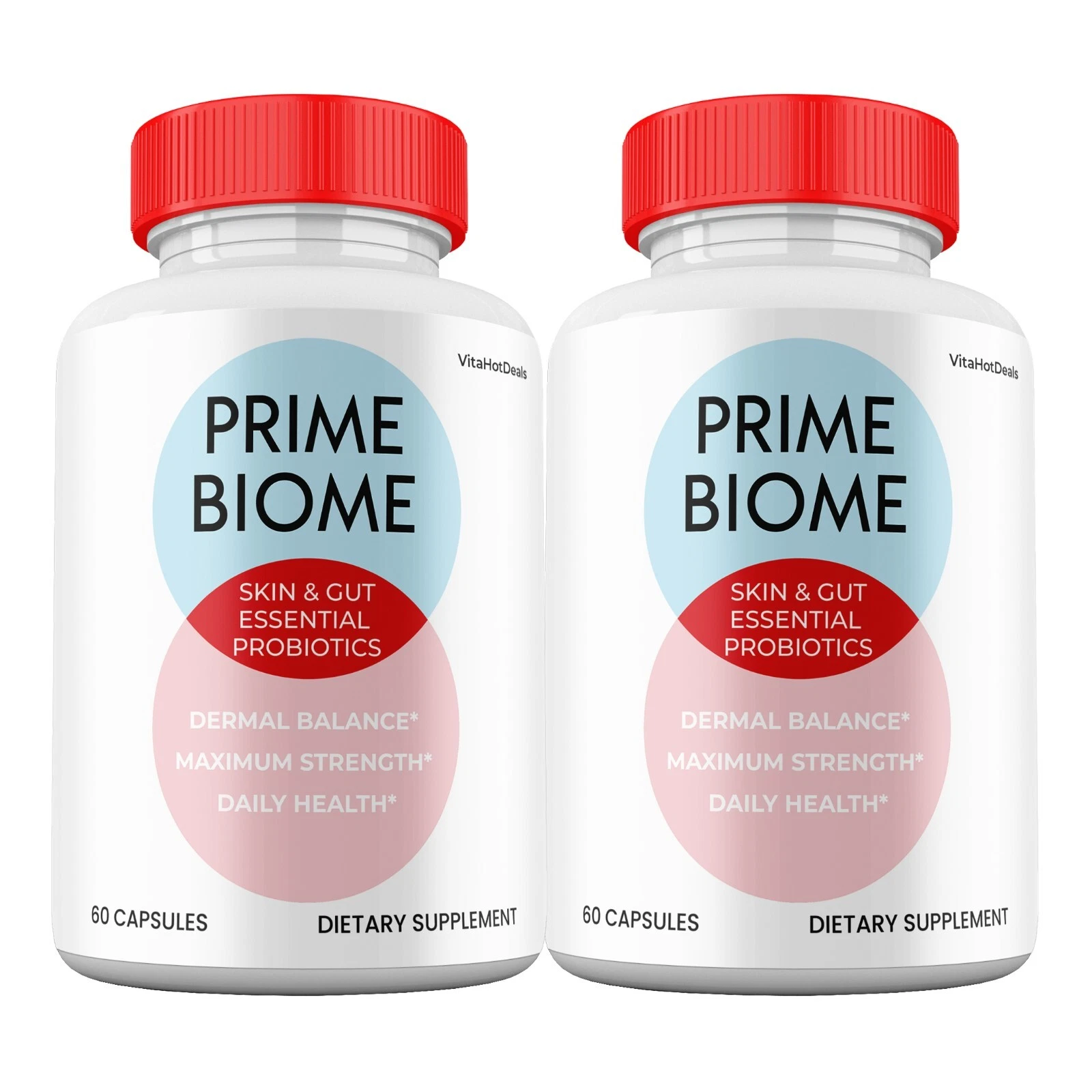 [335811712587] Prime Biome Supplement for Healthy Skin and Gut, Advanced Max Strength (2 Pack)
