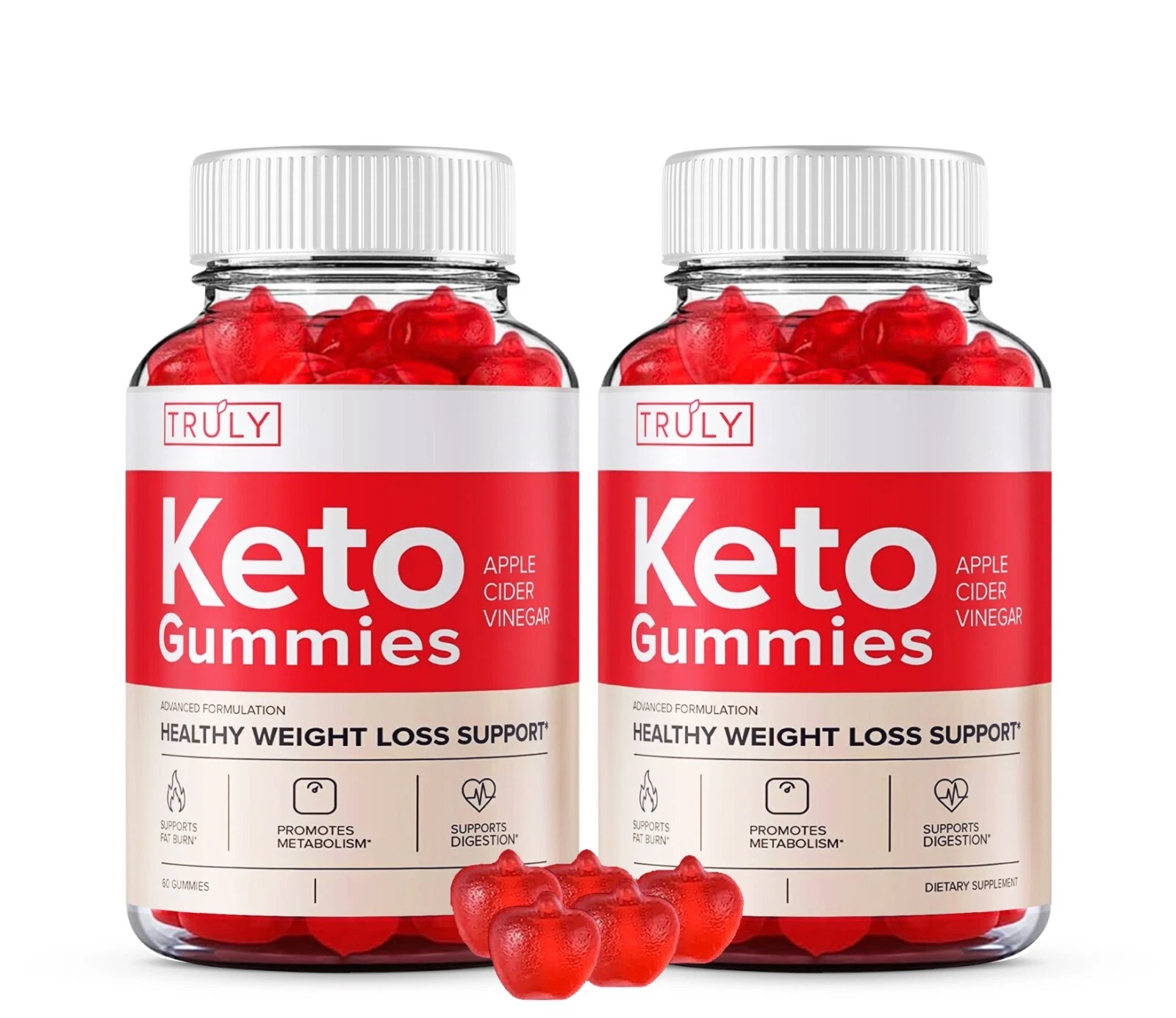 Truly Keto Gummies Healthy Weight Loss Support Supplement (120 Gummies) 2-Pack