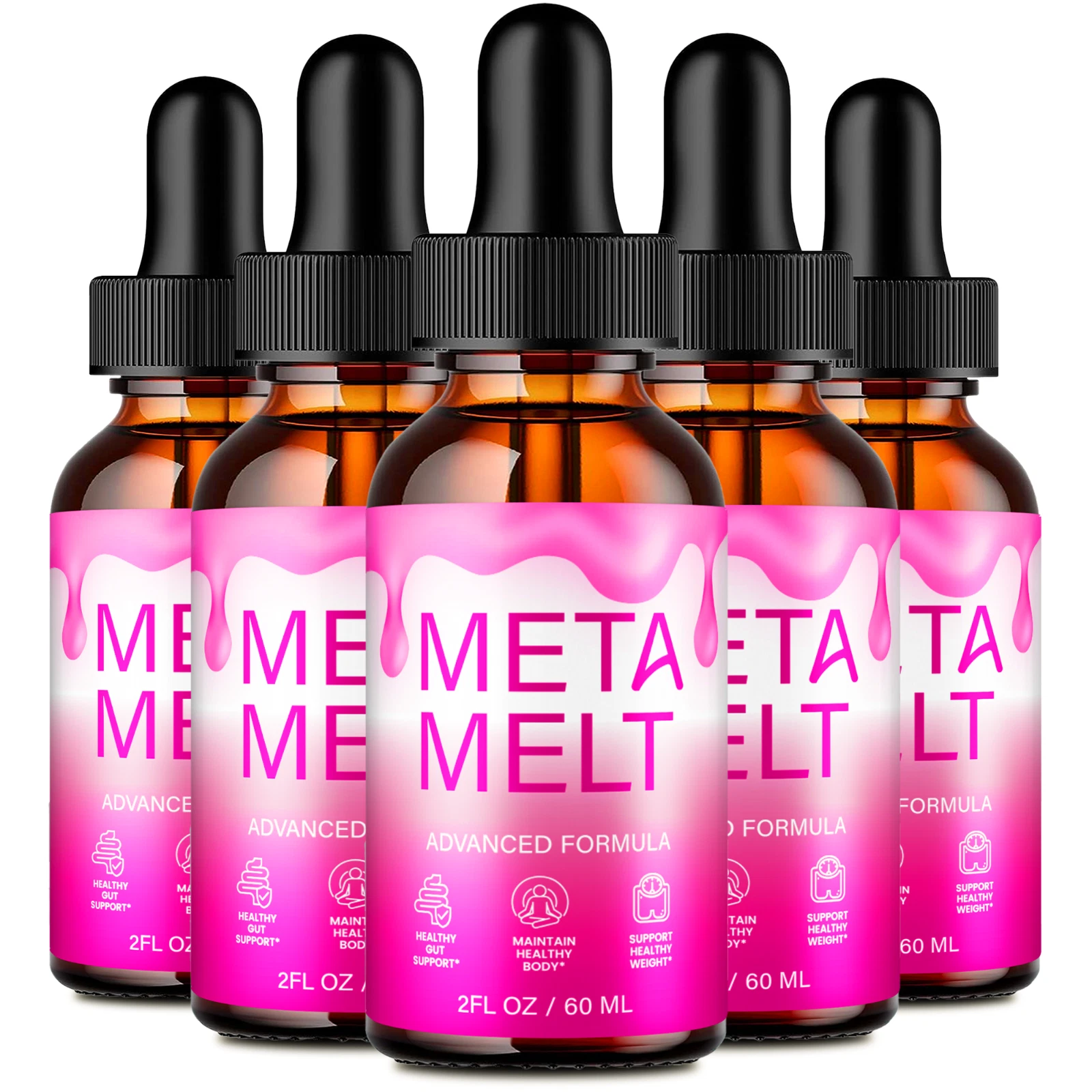 [177254321784] (5 Pack) Meta Melt for Weight Loss - MetaMelt Advanced Fat Burner Formula Drops