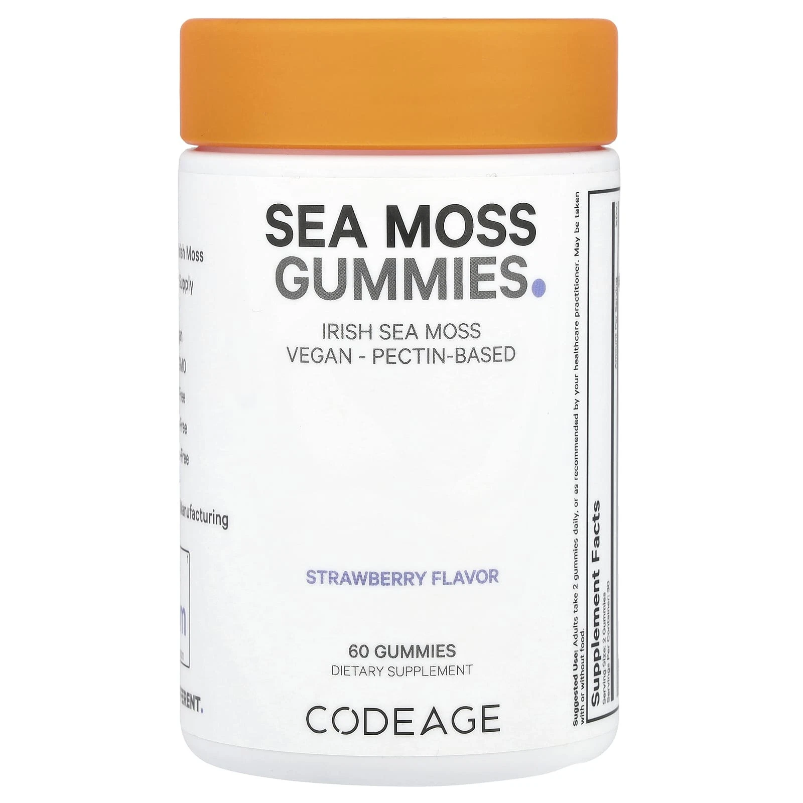 2 X Codeage, Sea Moss Gummies, Strawberry, 150 mg , 60 Gummies
