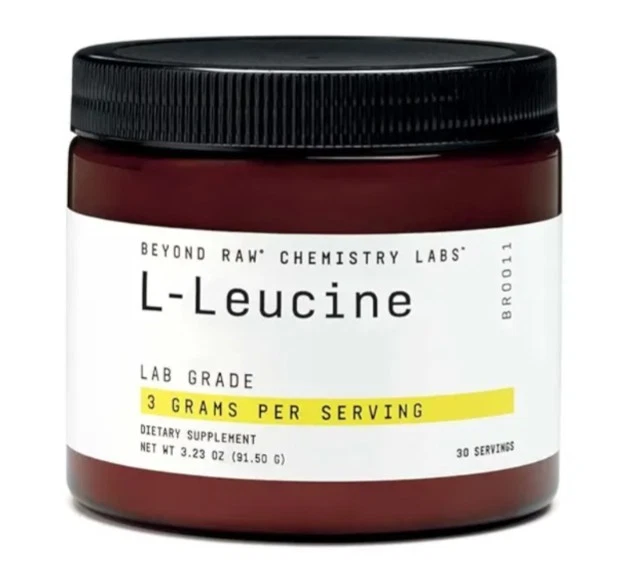 BEYOND RAW Chemistry Labs L-Leucine Powder | Fuels Muscles | 30 Servings