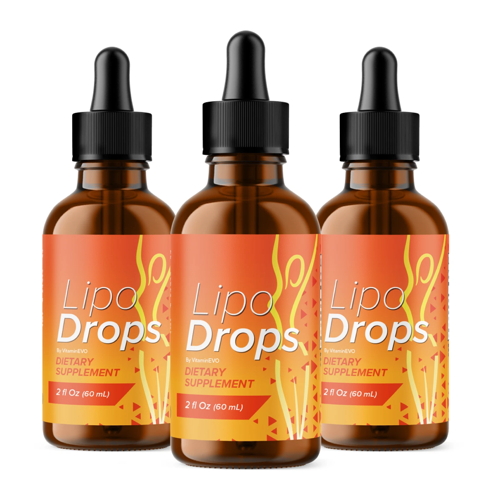 (3 Pack) Lipo Drops Weight Loss Drops Support Fat Burning Liquid (90 Servings)