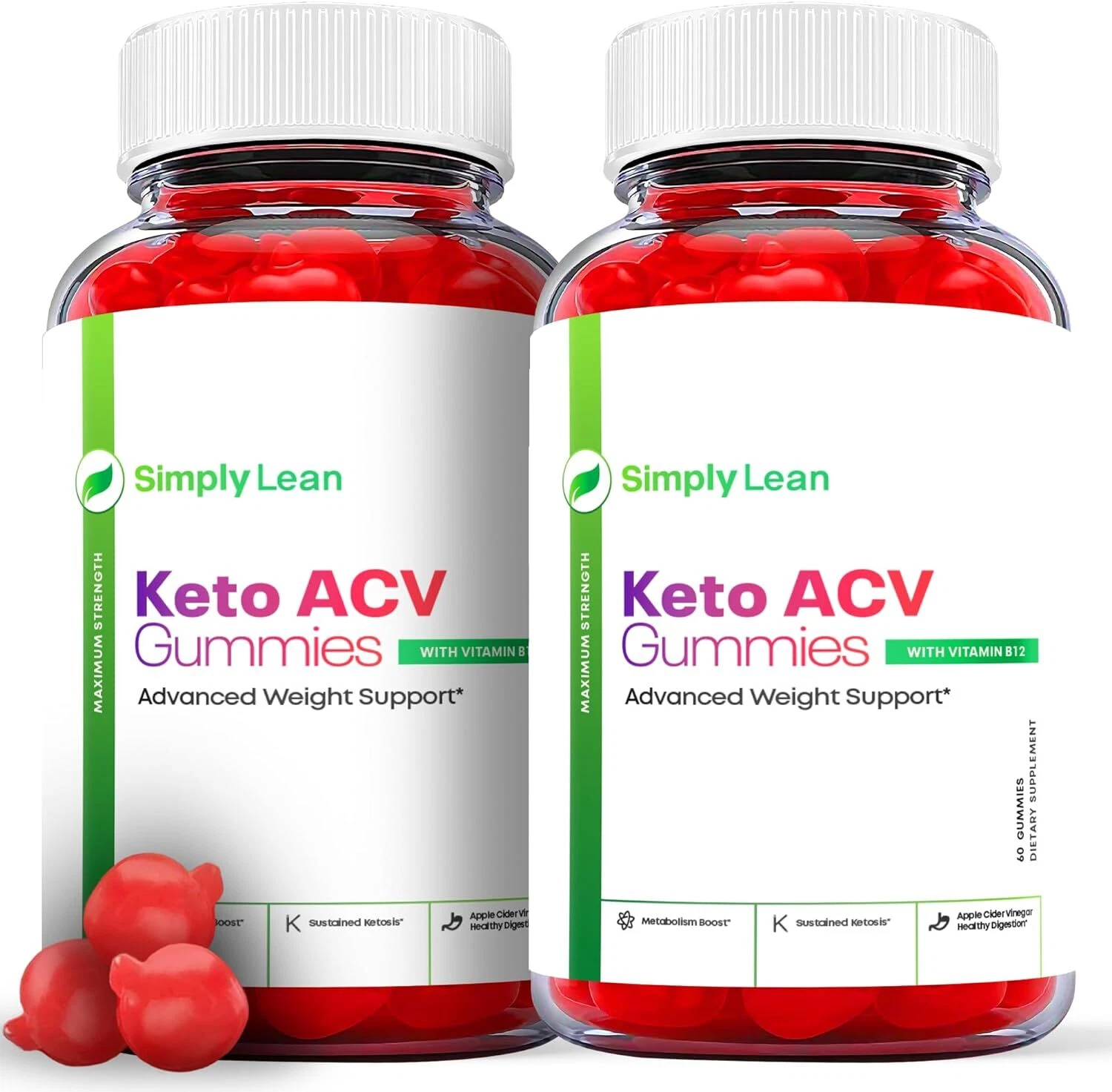 Simply Lean Keto Gummies - Simply Lean ACV Gummys Weight Loss ORIGINAL - 2 Pack