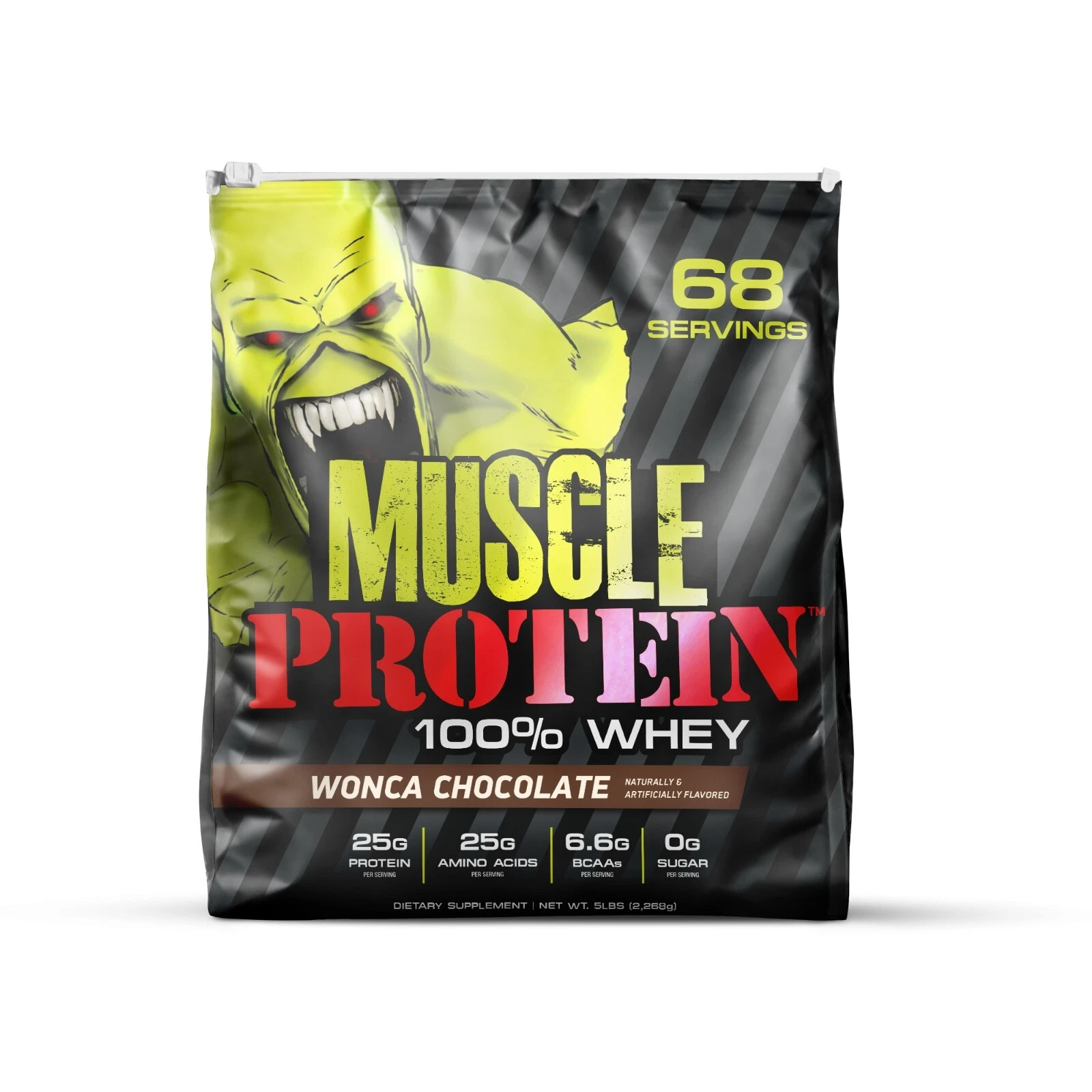 Monster Muscle Whey Protein Powder 5lb – High Protein Supplement Shake