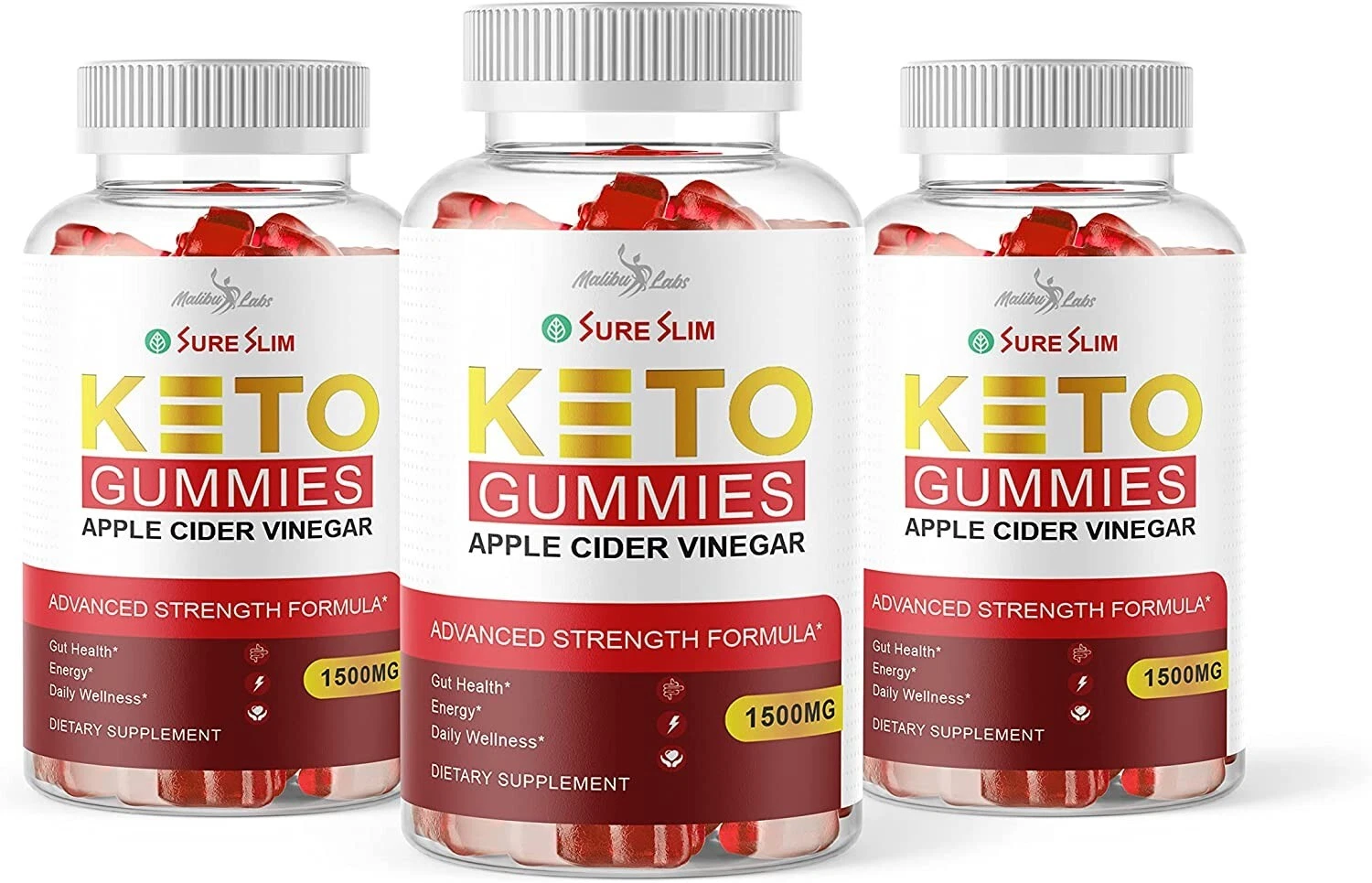 Sure Slim Keto ACV 1500MG Energy & Daily Wellness Supplement Pack 3
