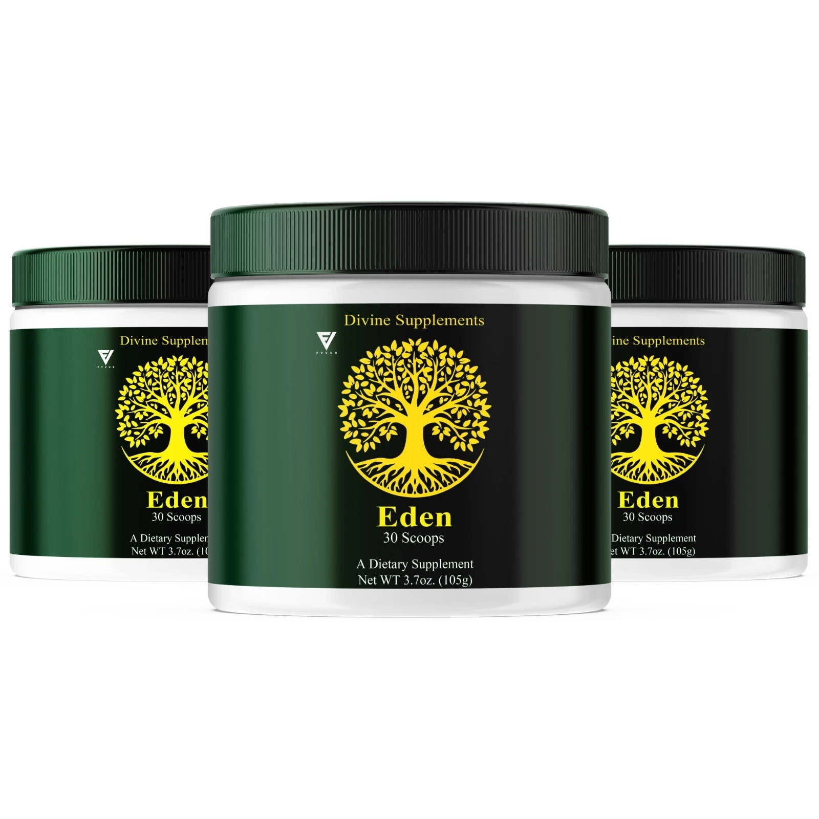(3 Pack) Eden Powder EdenPowder Maximum Strength Wellness Supplement (11.1oz)