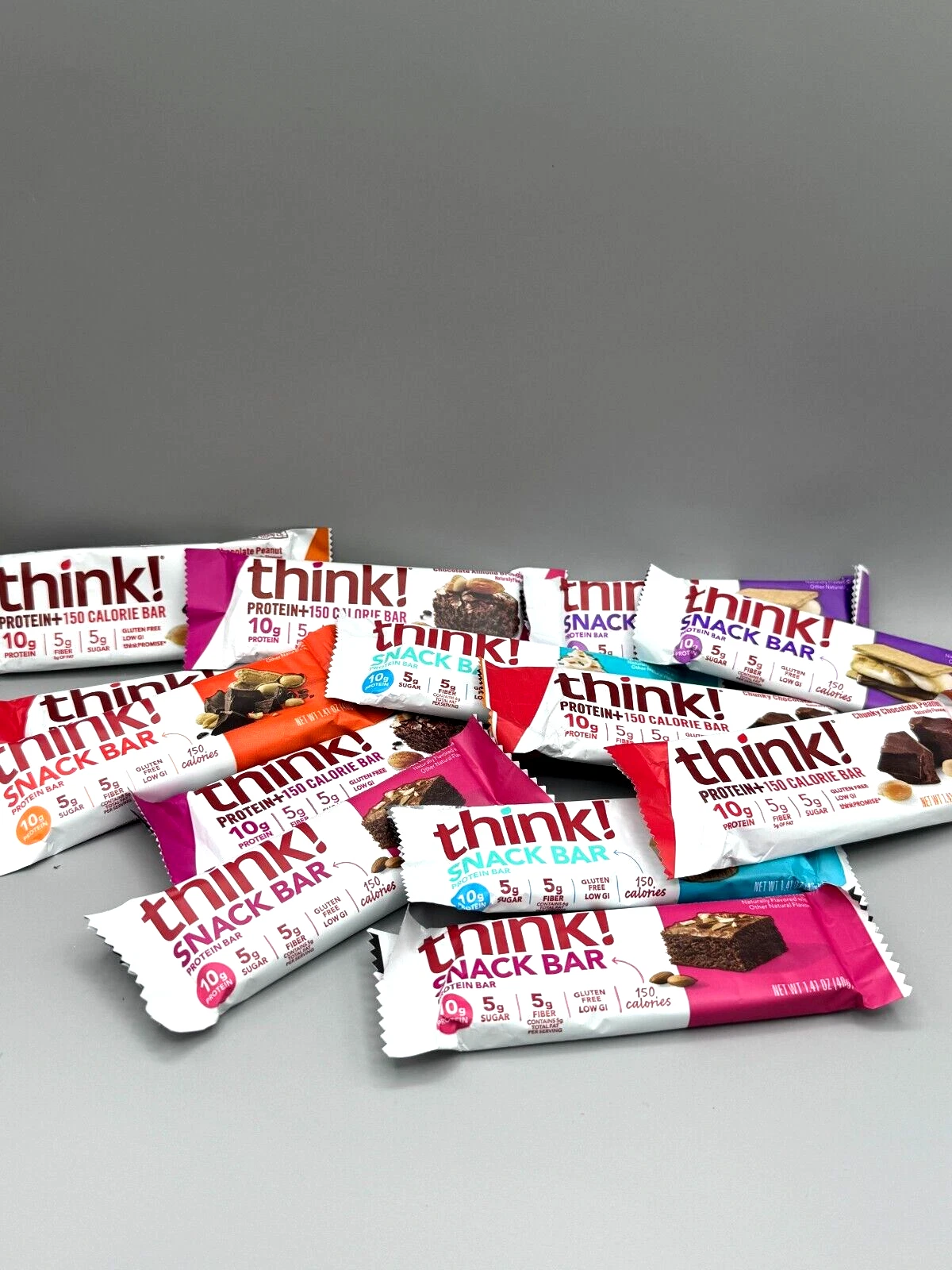 60 COUNT ASSORTED 10G Protein Snack Bar, Salt Caramel,SMORE BROWNIE 1.41 oz EA