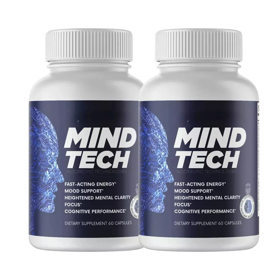 Mind Tech Mental Focus Memory Support Dietary Supplement (120 Capsules) 2-Pack
