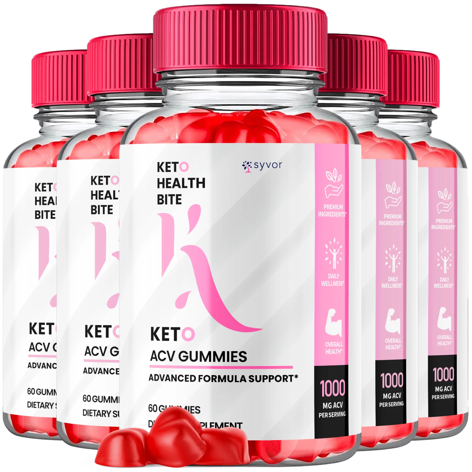 Keto Health Bite Keto ACV Gummies Maximum Strength Vitamin Formula 300 Gummies