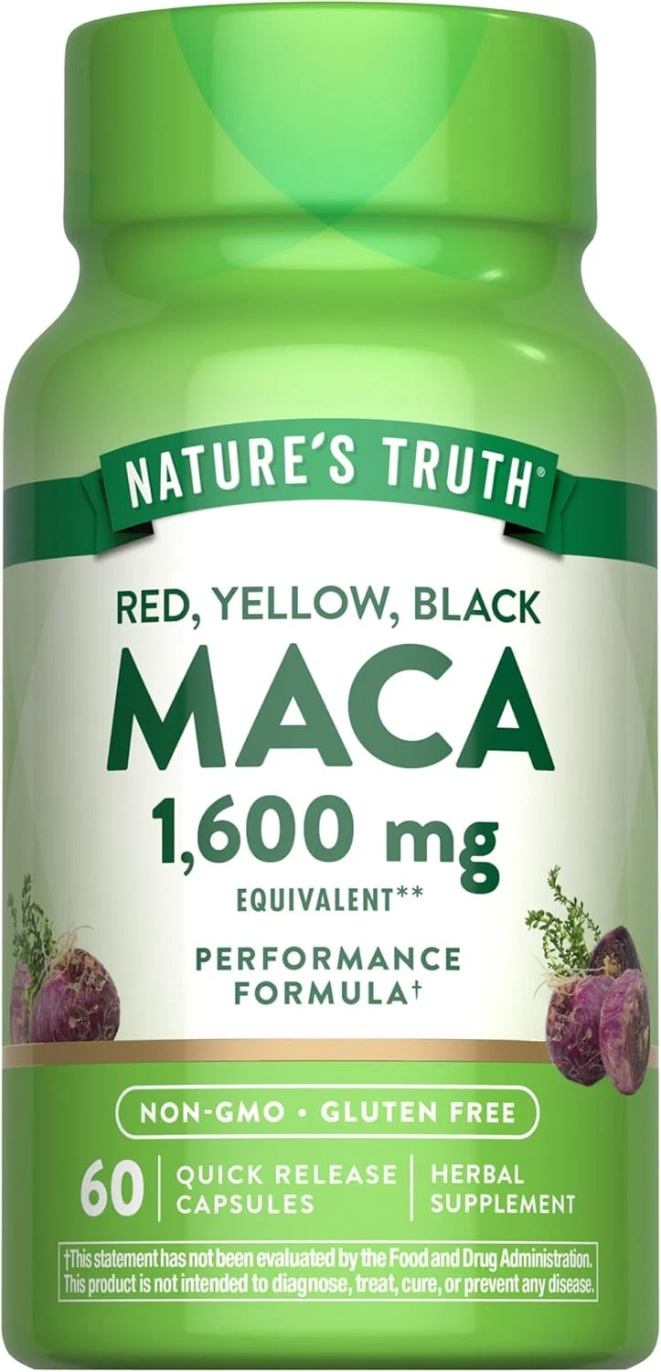 Maca Root Capsules | 60 Pills | Male Performance Formula | by Nature's Truth