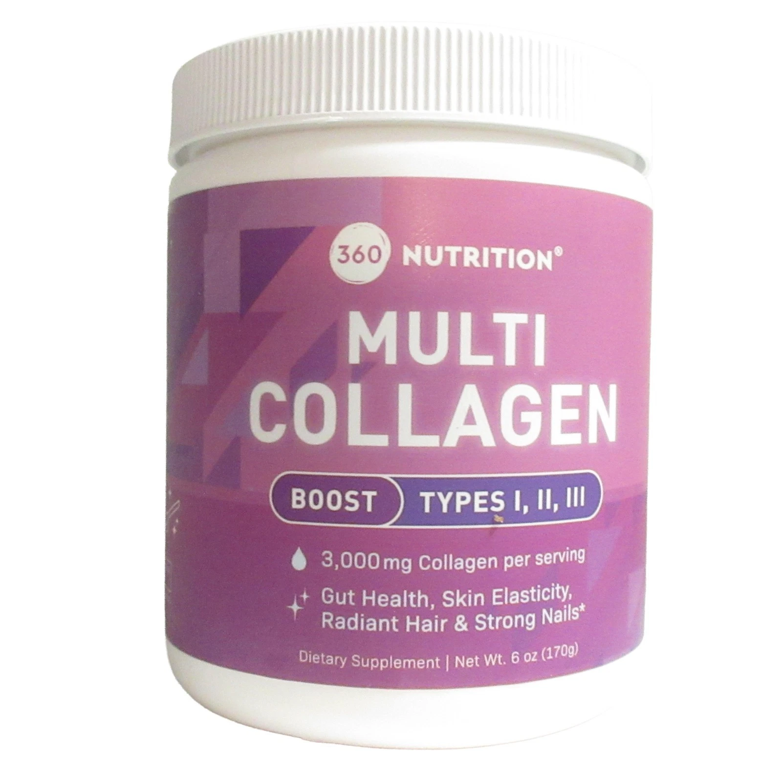 360 Nutrition Multi Collagen Peptides Powder Boost- Types I, II, and III