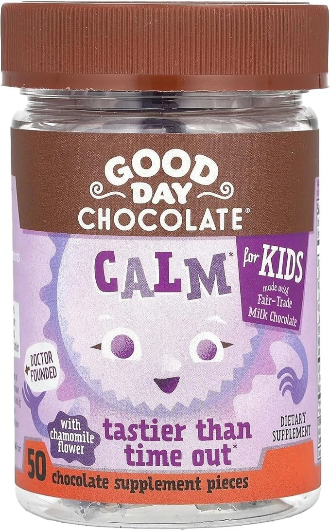 [387781895527] Good Day Chocolate Natural Calming Supplement for Kids 50 Pieces