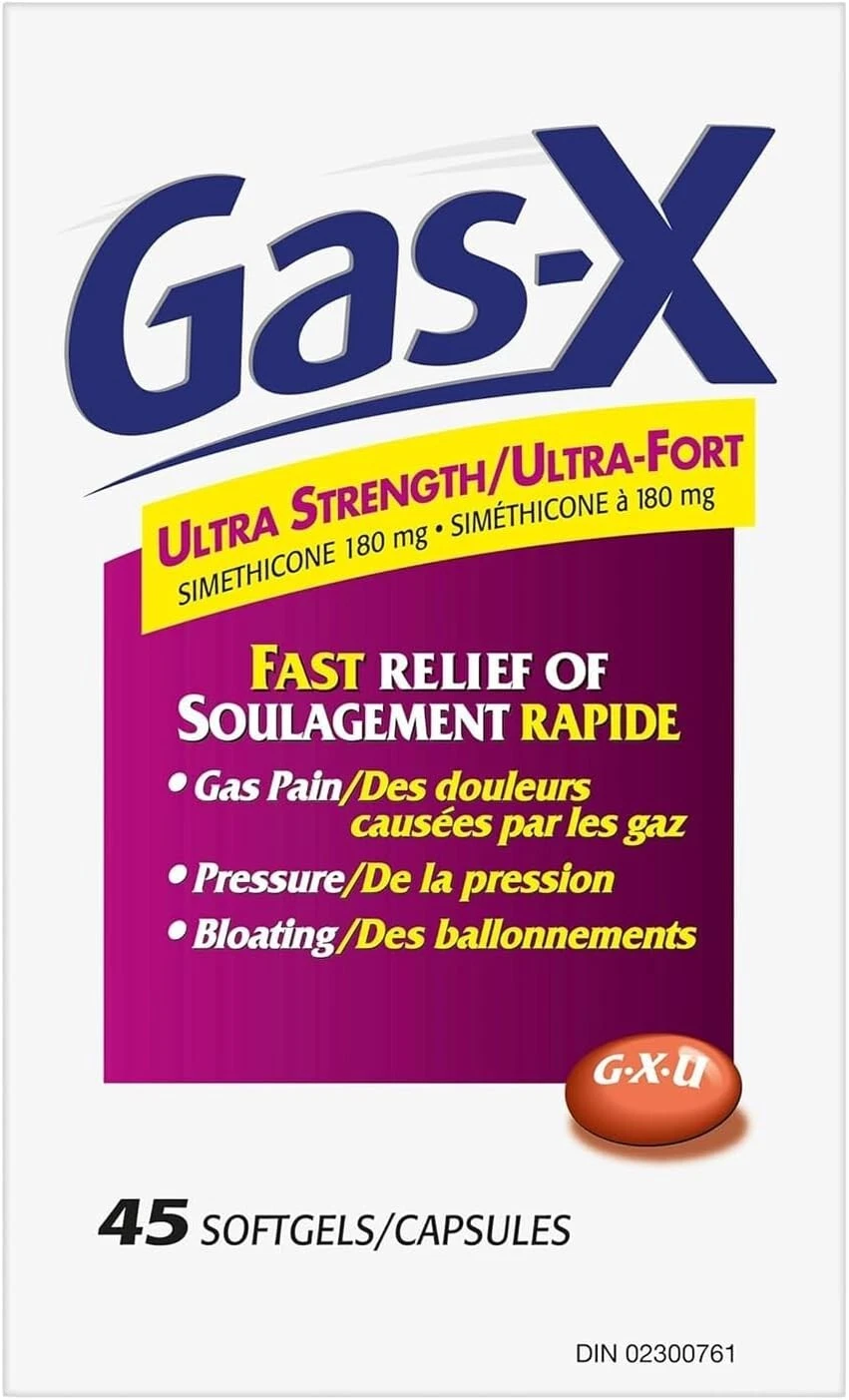 [365485202735] Gas-X Ultra-Strength Softgels for Gas Relief, Bloating, and Pressure, 180mg Sime