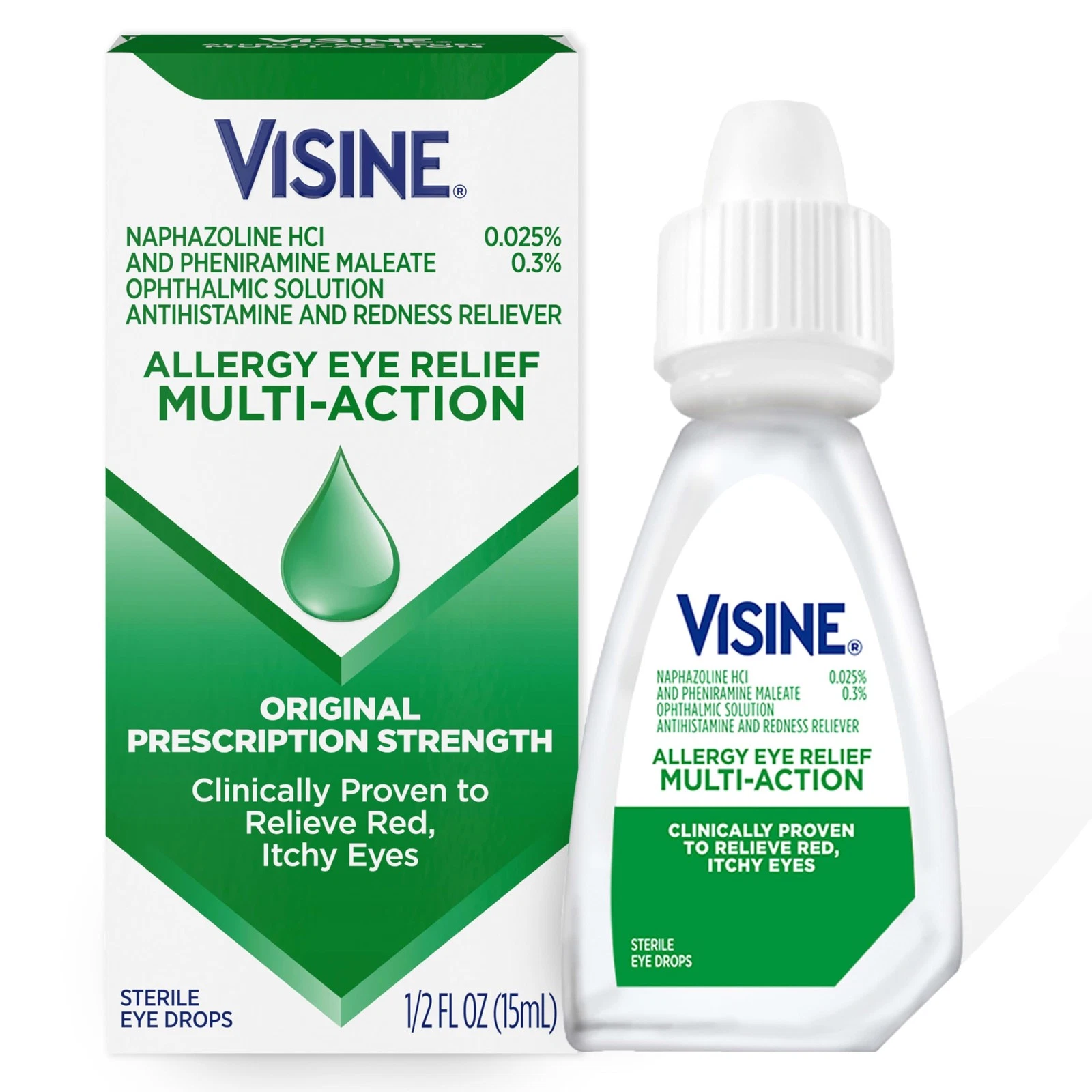 Allergy Eye Relief Multi-Action Antihistamine & Redness Reliever Eye Drops wi...
