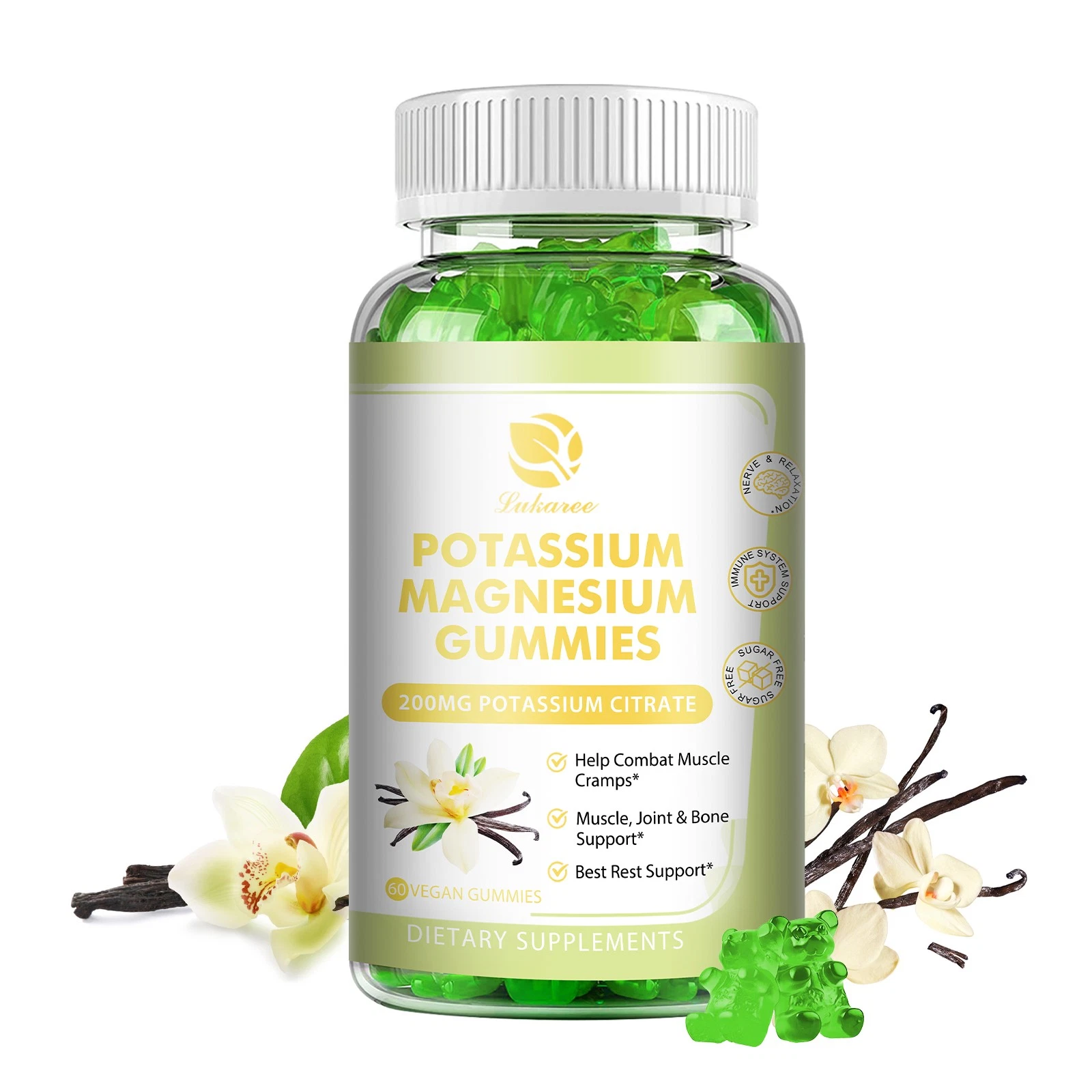Potassium Magnesium Gummies Magnesium Glycinate Potassium Citrate Plus Omega 3