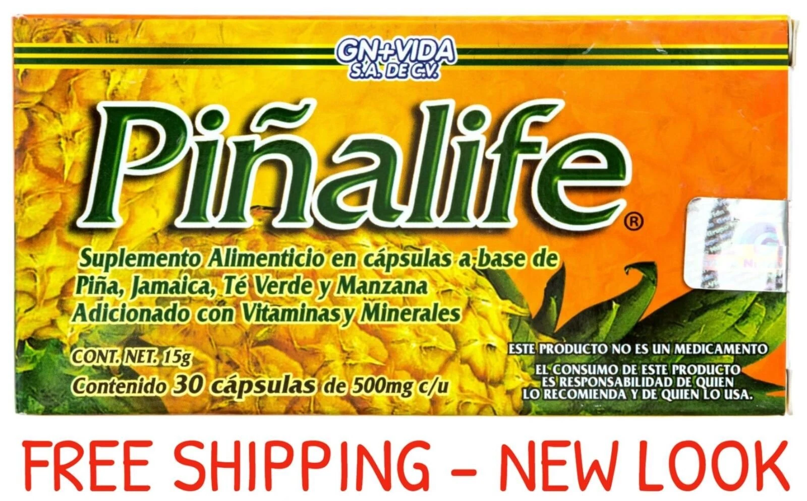 PINALIM CAPSULES 30 Day 100% Original Pineapple Capsulas de Pina Pinalim GN+Vida