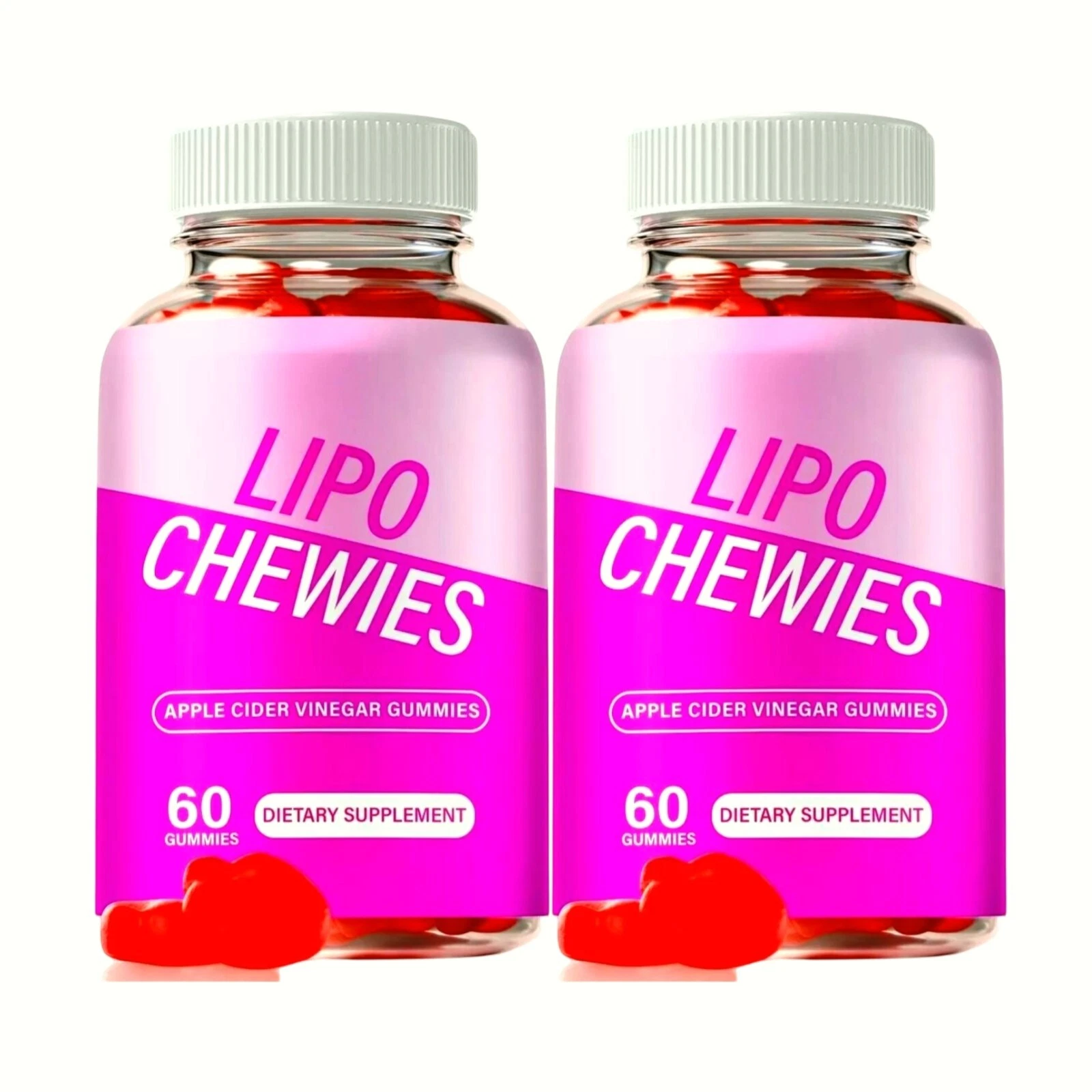 2-Pack Lipo Chewies Keto Gummies for Advanced Weight Loss & Energy - 120 Gummies
