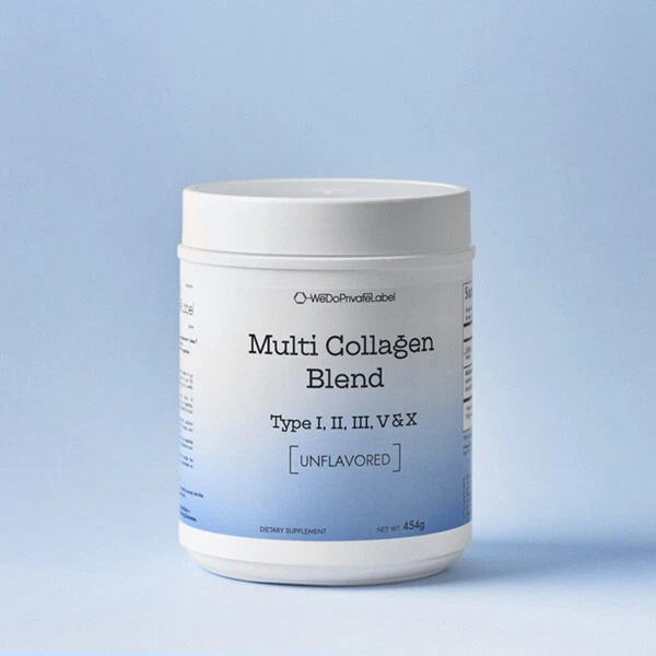 Multi Collagen Peptides Type I II III V X, 58 servings - Unflavored for smoothie
