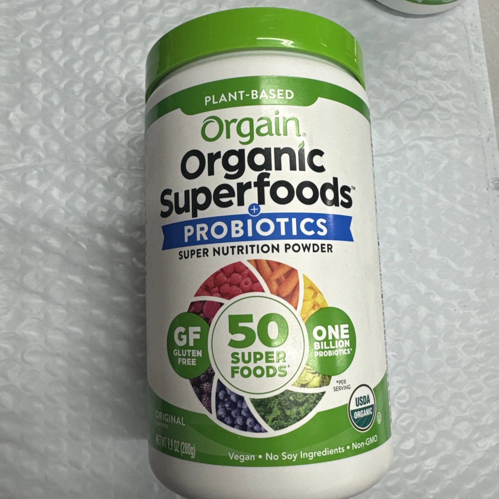 [276509351456] Orgain Vegan Organic Greens &50 Superfoods Powder-1B Probiotics, Original Flavor