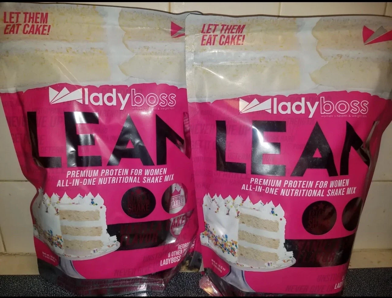 [275979561927] Lady Boss Lean Protein Powder - VANILLA CAKE - 2 Bags! READ DESCR.