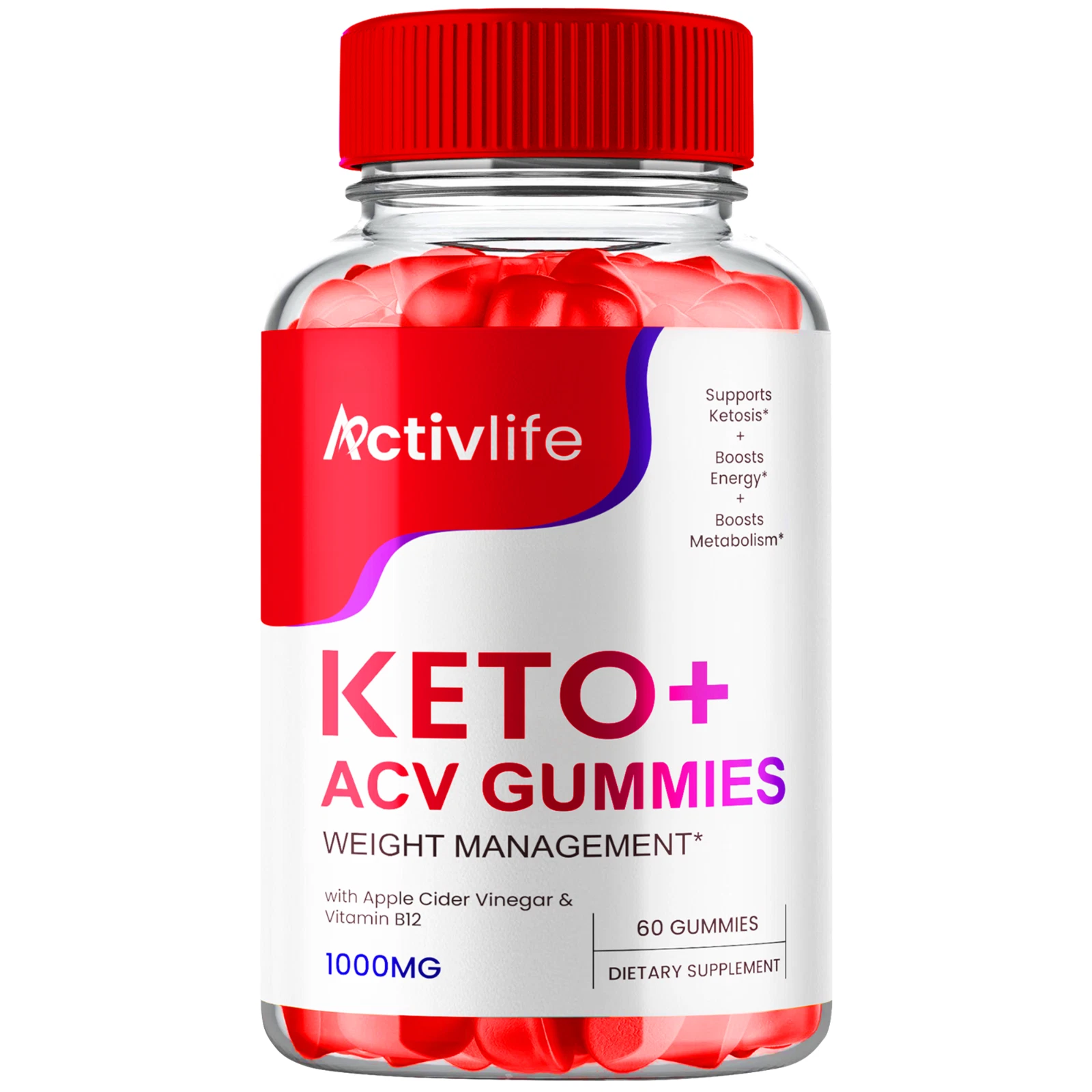 Activlife Keto Gummies, Activ Life Keto ACV Gummies Weight Loss (60 Gummies)