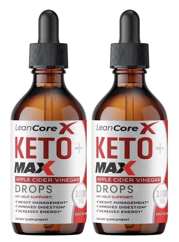 (2 Pack) Lean Core X Keto MAX ACV Drops, LeanCoreX Supplement , Vitamin B12