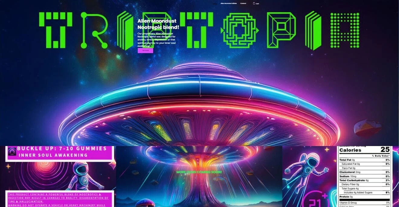 Triptopia Alien Moondust Gummies (Watermelon) Edibles