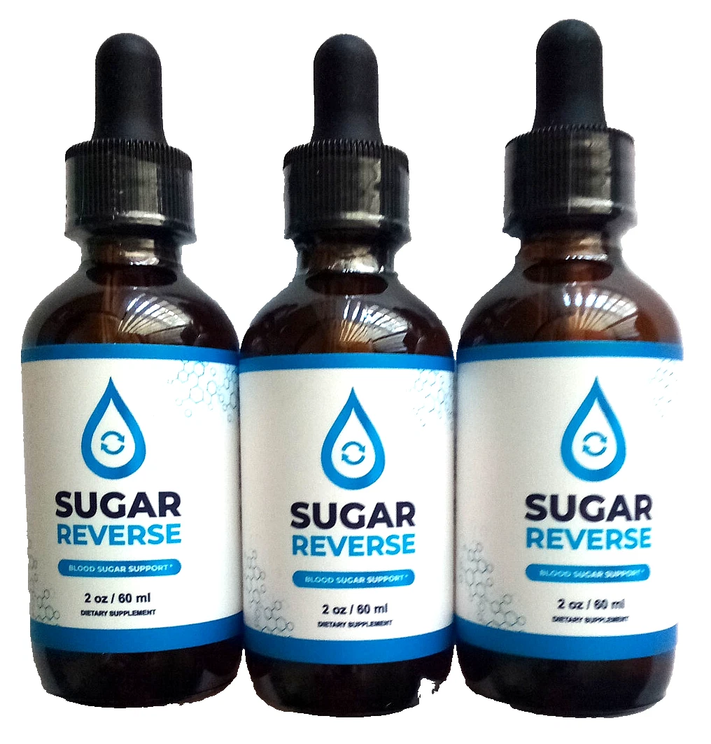3 pack Sugar Reverse Drops Natural Blood Sugar Support Formula 30 Servings