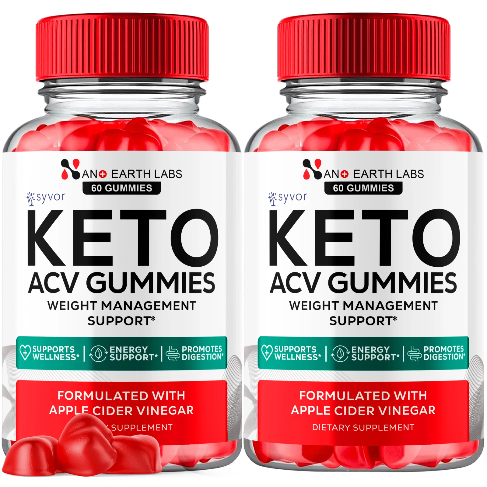 Nano Earth Labs Keto ACV Gummies 1000MG Advanced Formula Vitamin 120 Gummies