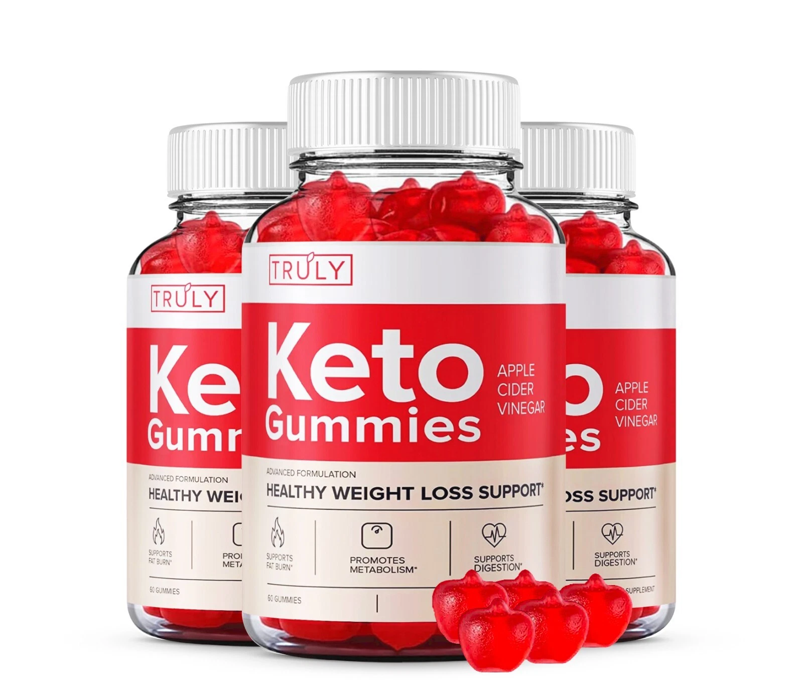 Truly Keto Gummies Healthy Weight Loss Support Supplement (180 Gummies) 3 PACK