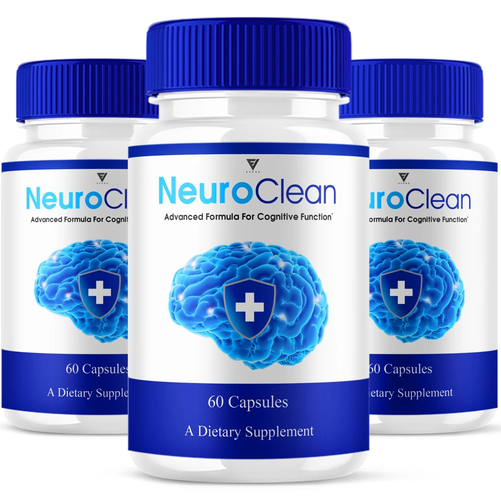 (3 Pack) NeuroClean Nootropic Capsules, NeuroClean Advanced Pills (180 Capsules)