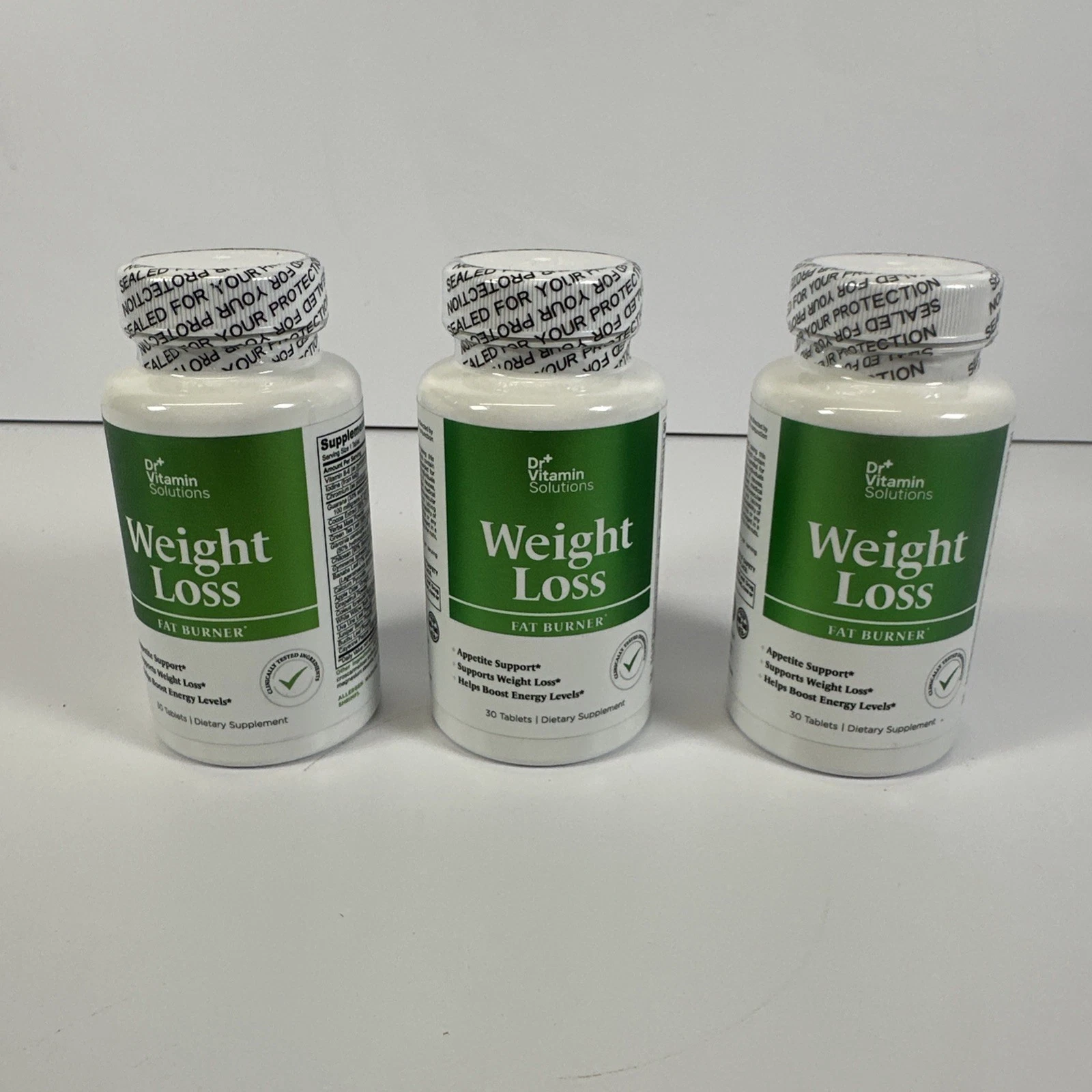 3 Dr Vitamin Weight Loss Supplements for Women & Men - Includes Green Tea Extra