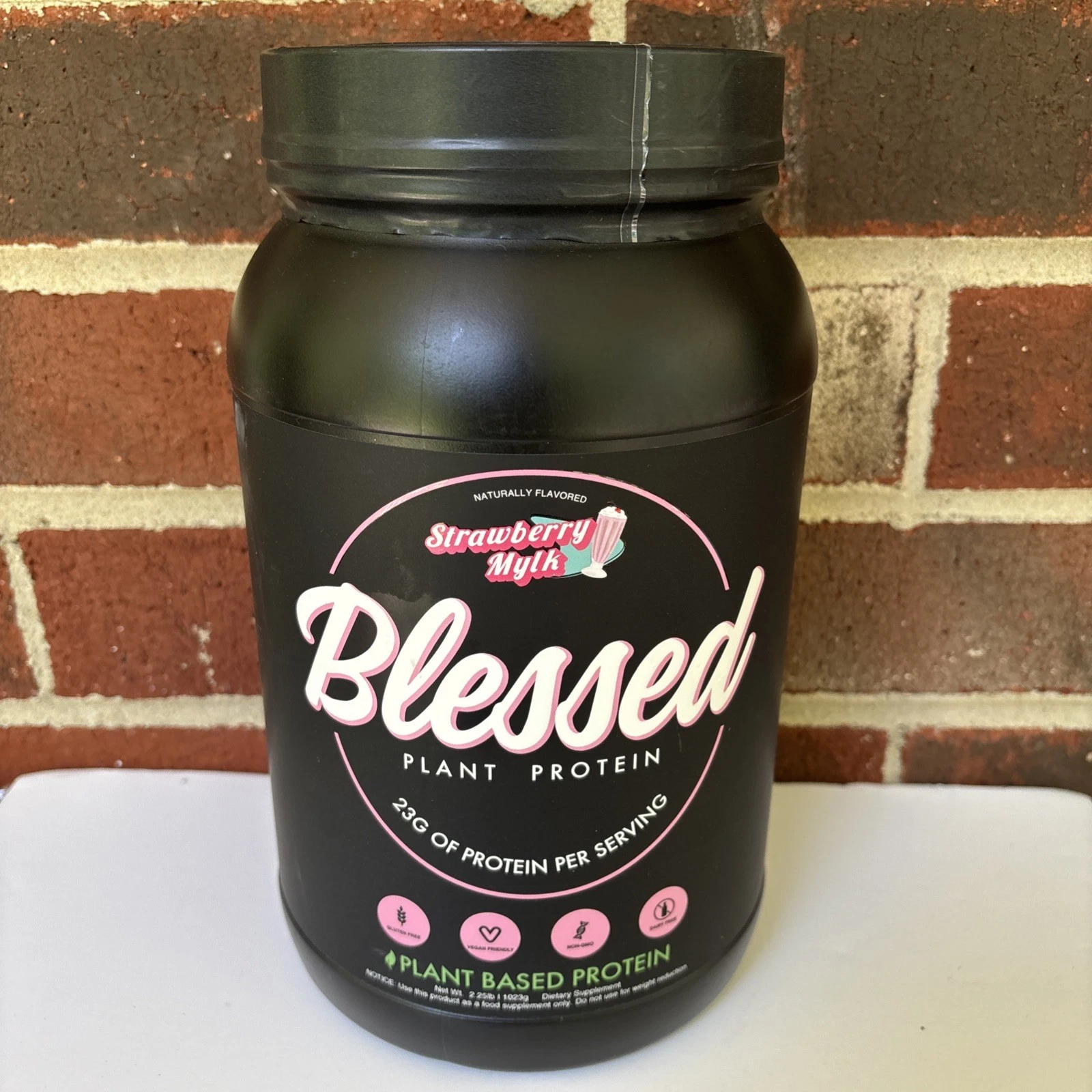 Blessed, Plant Protein, Strawberry Mylk, 2.25lb (1023 g) 30 Servings 11/2025