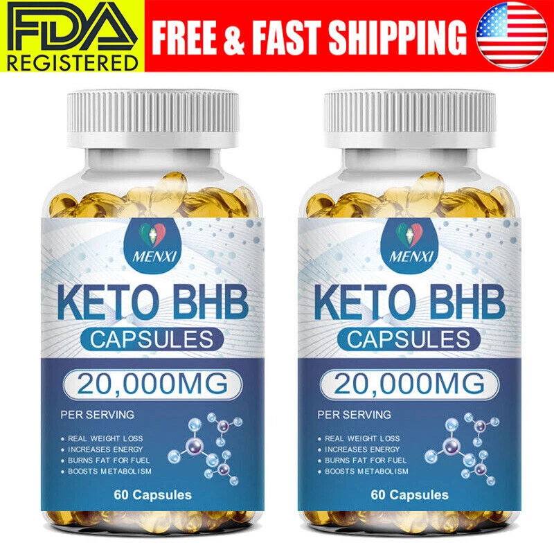 120PCS Keto BHB Capsules Weight Loss Diet Pills Burner Detox Dietary Supplement