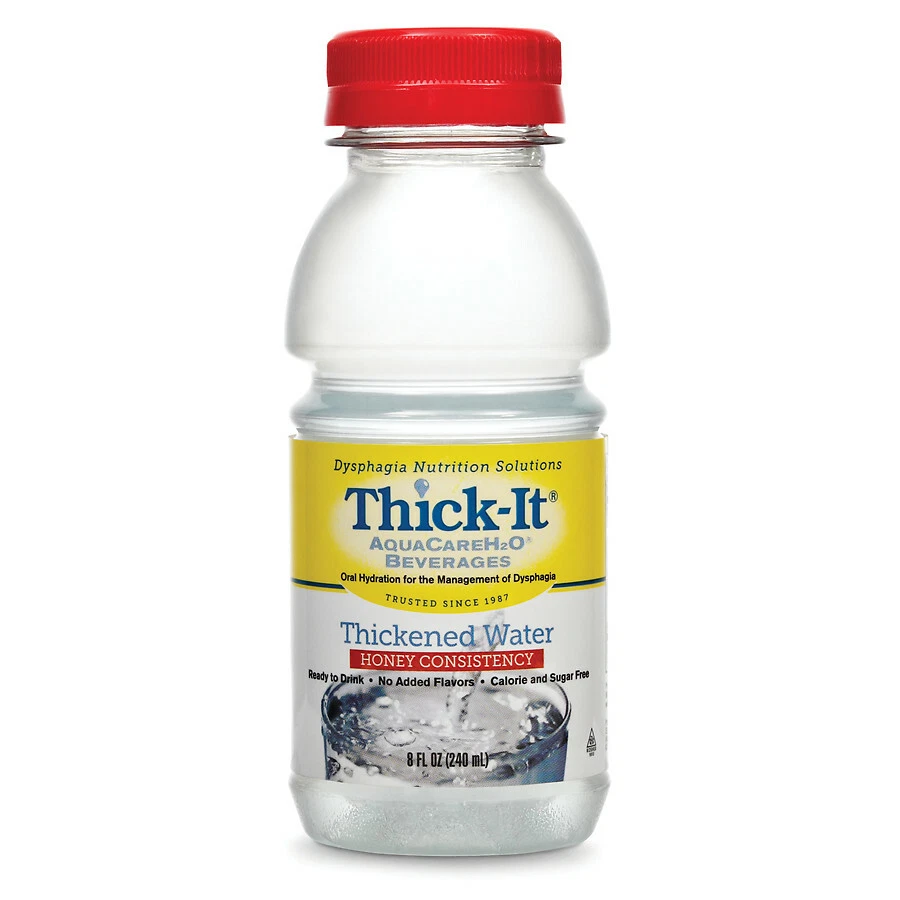 Thickened Water Thick-It AquaCareH2O 8oz Unflavored Honey Case of 24