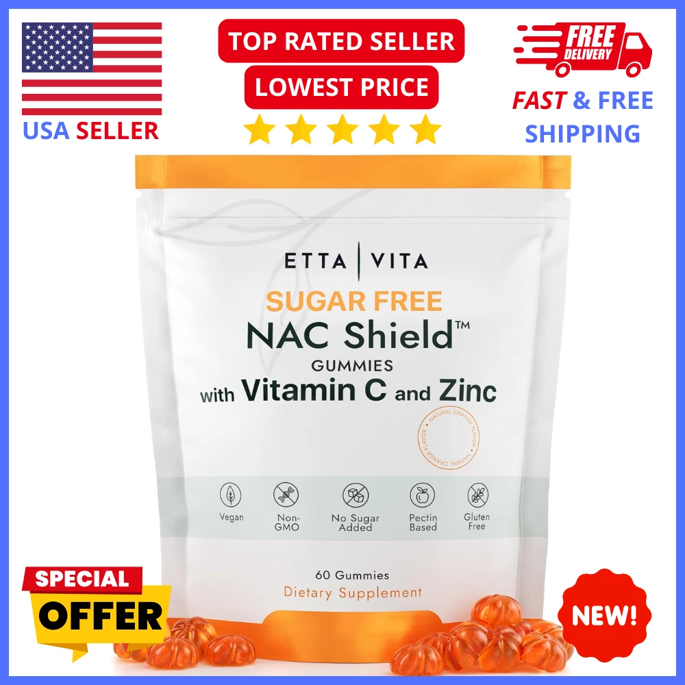 Sugar-Free NAC Gummies – N-Acetyl Cysteine + Vitamin C & Zinc Immune & Respitory