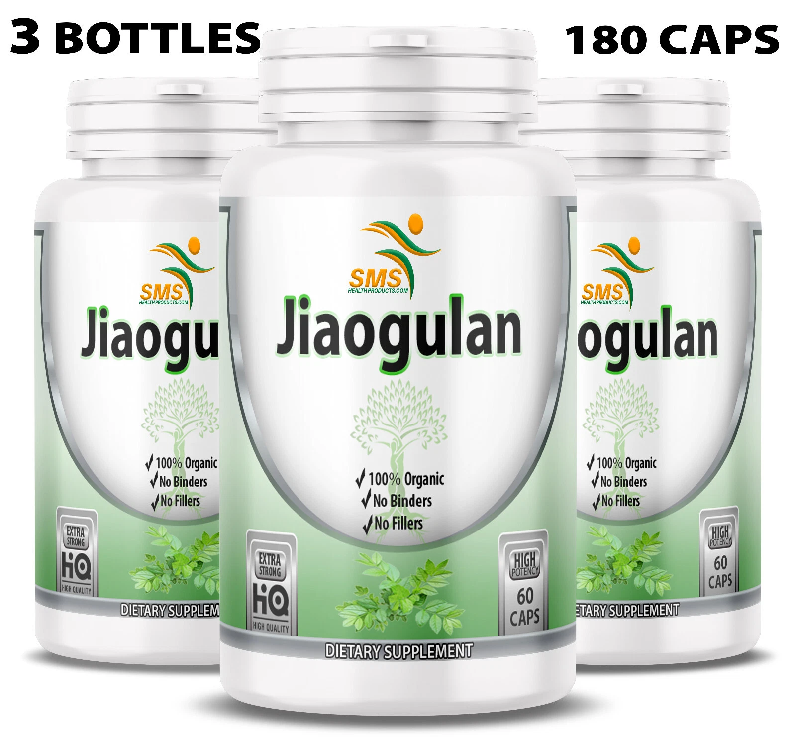 Organic Jiaogulan Herb Pills 100% Gynostemma Pentaphyllum Energy Boostr 500mg 3X